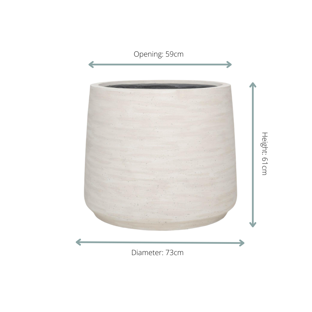 Jumbo Patt “Ivory Washed” plantenpot